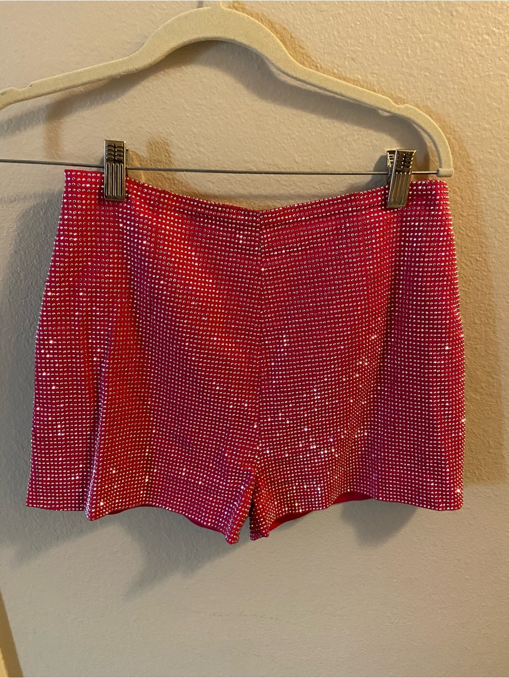 Amazing Lace Hot Pink Sequin Bike Shorts